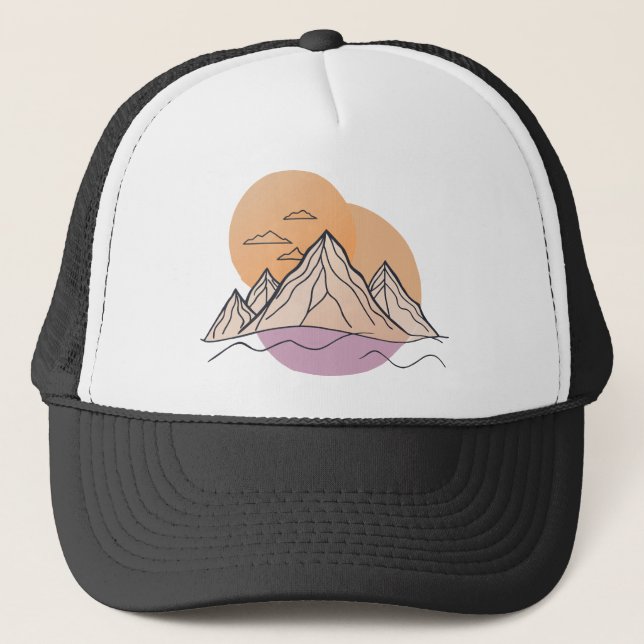 Mountain Line Art Keps (Framsida)