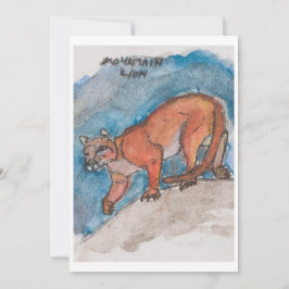Mountain Lion Greeting Card Julkort