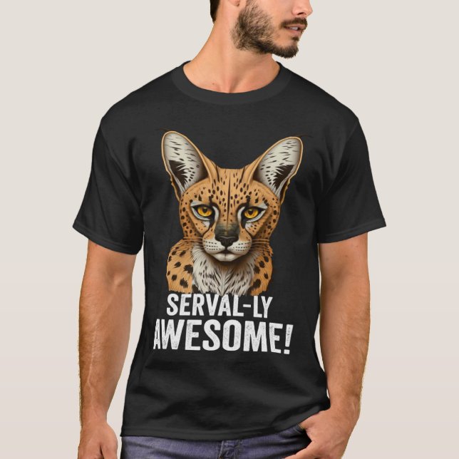 Mountain Lion Ohio Wild Cat Amiry Serval Cat T Shirt (Framsida)