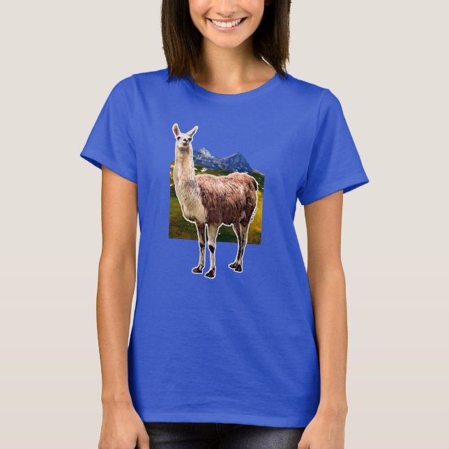 Mountain Llama T Shirt (Framsida)