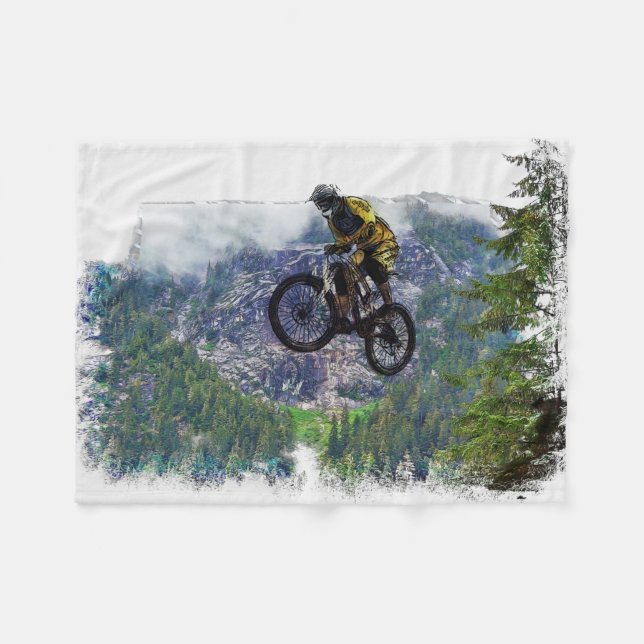 Mountain Luft BMXer - BMX Rider Fleece Blanket (Framsidan (Horisontell))