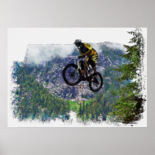 Mountain Luft BMXer - BMX Rider Poster