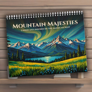 Mountain Majesties Vibrant American Väster Ligcape Kalender