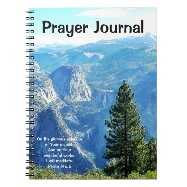 Mountain Majesty and Strong Prayer Journal Anteckningsbok (Framsidan)