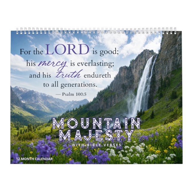 Mountain Majesty Kalender - Med Bibelverser (Omslag)
