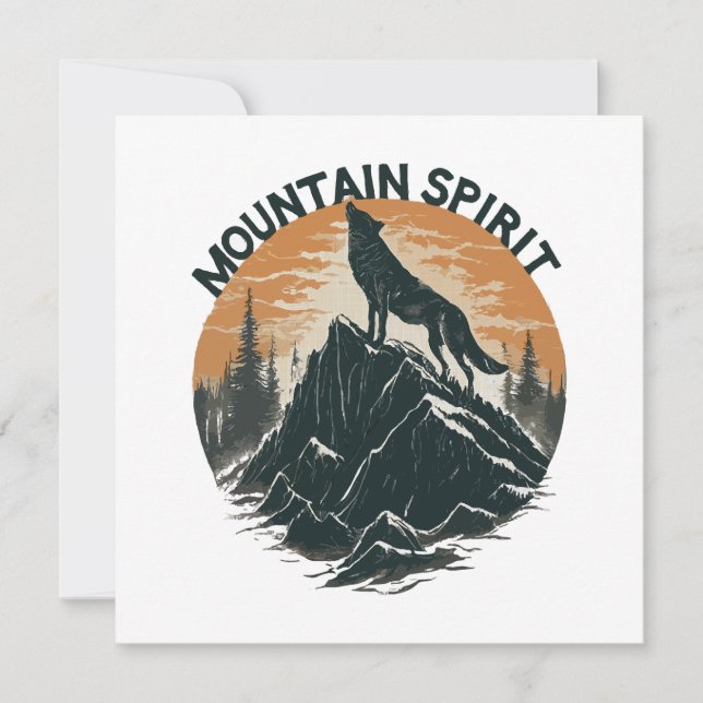 Mountain Majesty Varg Howling på toppen (Framsida)