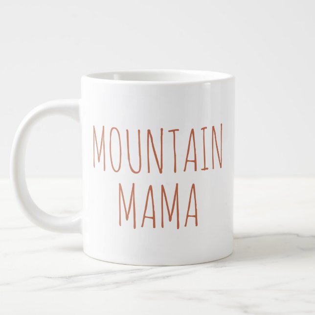 "Mountain Mamma" Simple Modern Farmhouse Jumbo Mugg (Vänster)
