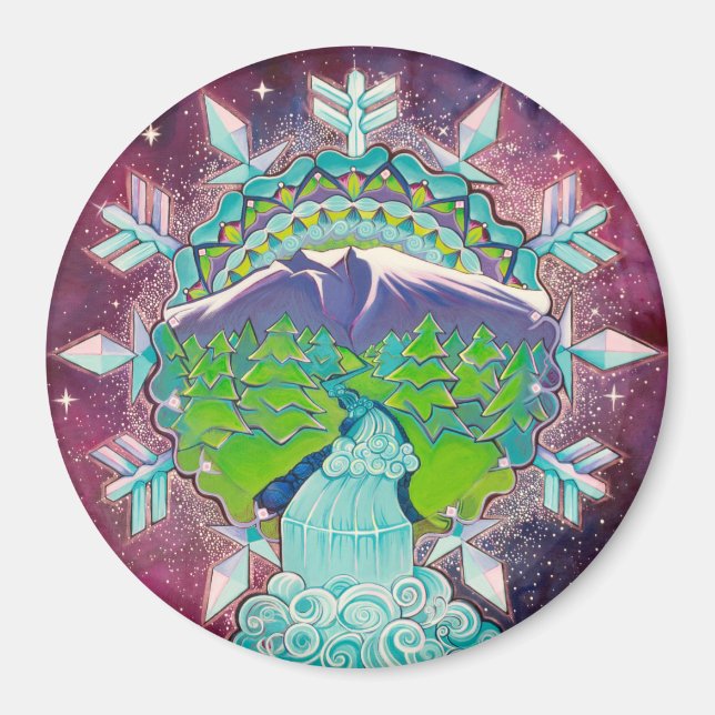 Mountain Mandala Magnet (Framsidan)
