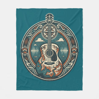 Mountain Melody Akustisk Gitarr Crest Fleecefilt