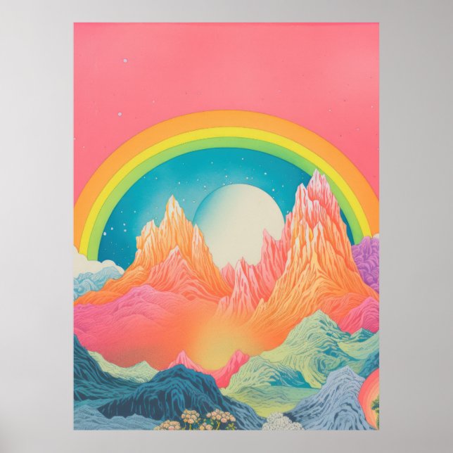 Mountain Melody: Färg of Nature Poster (Framsidan)