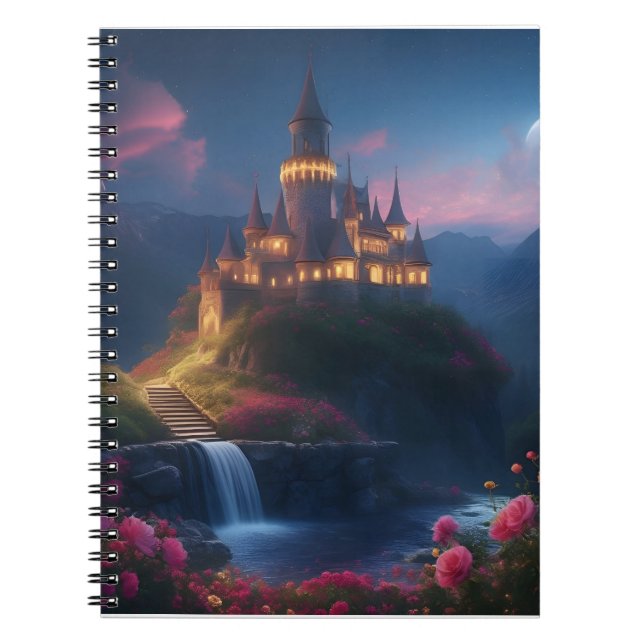 Mountain Midnight Castle Fyra Anteckningsbok (Framsidan)