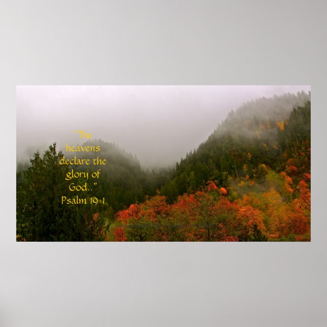 Mountain Mist Print w/Scripture Verse Poster (Framsidan)