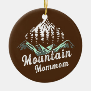 Mountain Mommom Camping Hiking Mamma Äventyr Julgransprydnad Keramik