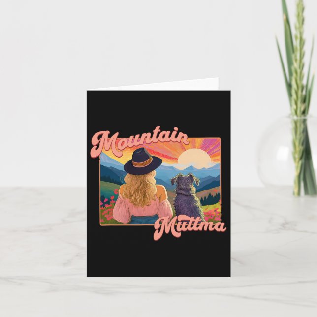 Mountain Muttma Boho Hund Hiking Trail Camping Adv Kort (Framsida)