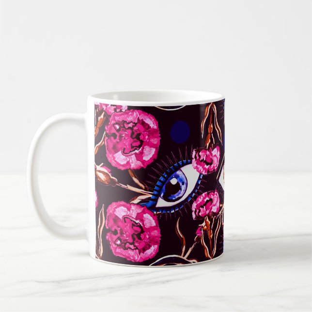 Mountain öga. Abstrakt mönster Kaffemugg (Vänster)