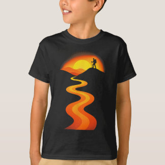 Mountain Path Sunset - Rock Climbing Adventure The T Shirt