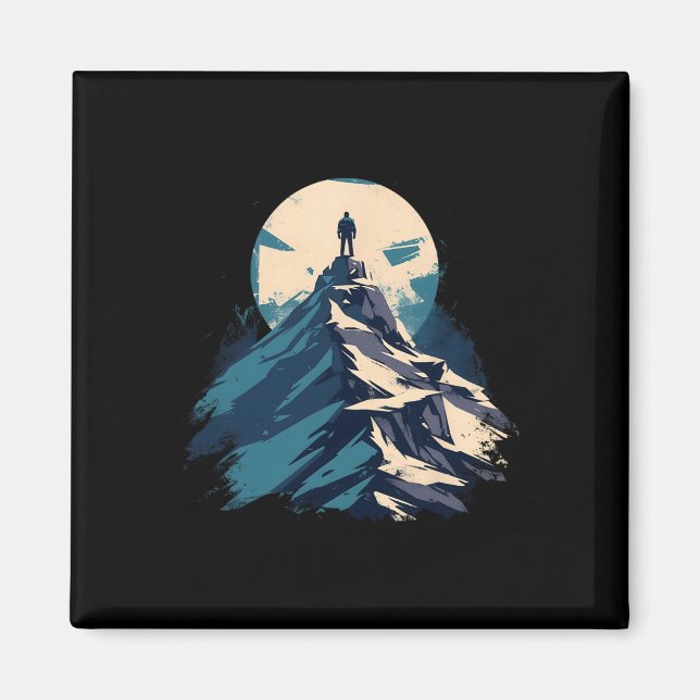 Mountain Peak Explorer Design - Klättring Och Natu Magnet (Framsidan)