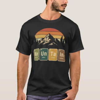 Mountain Periodic Table Pun Retro Hiking Nature De T Shirt