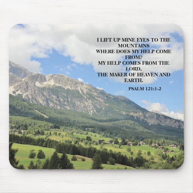 Mountain Photo Inspirational Christian Bible Verse Musmatta (Framsidan)