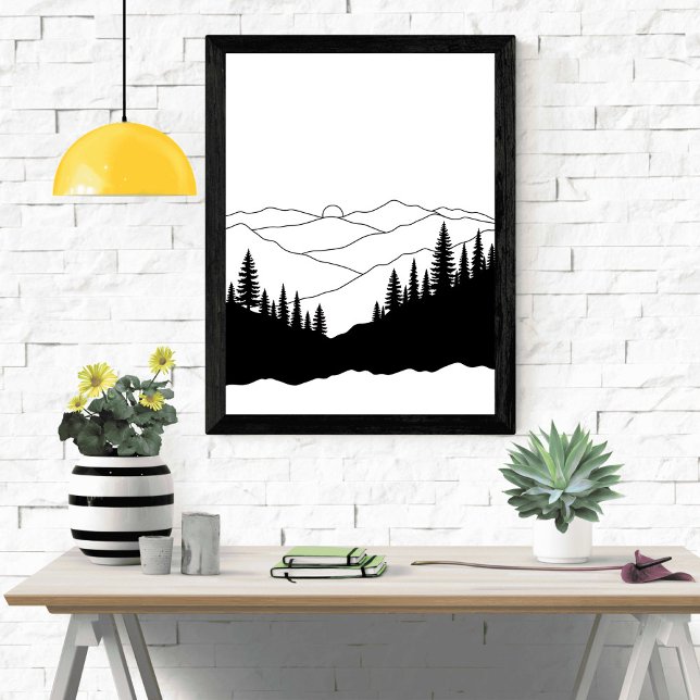 Mountain Pine Silhouette Poster (Skapare uppladdad)