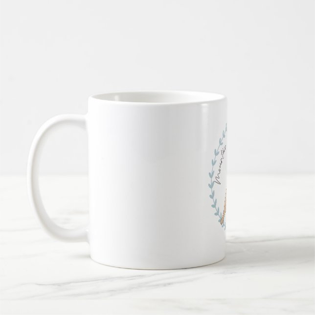 Mountain Quail bird species animal logo Kaffemugg (Vänster)
