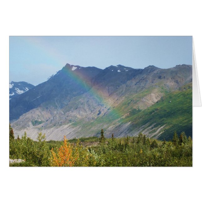 Mountain Raibow Alaska Hälsningskort (Framsidan Horizontal)