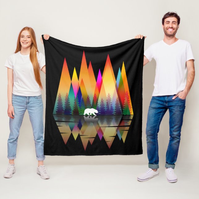 MOUNTAIN RAINBOW BAR FLEECEFILT (På plats)