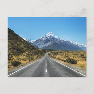 Mountain Road New Zealand Nature Landscape Vykort