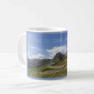 Mountain Road till Italien, Aosta Valley. Kaffemugg