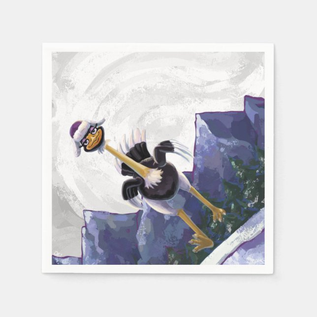 Mountain Running Ostrich Pappersservett (Framsidan)