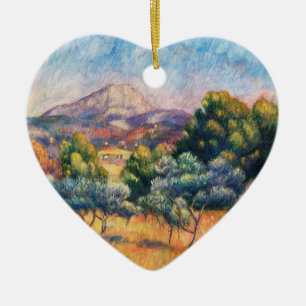 Mountain Sainte-Victoire Paysage av Renoir Julgransprydnad Keramik