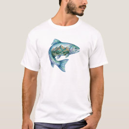 Mountain Salmon T Shirt