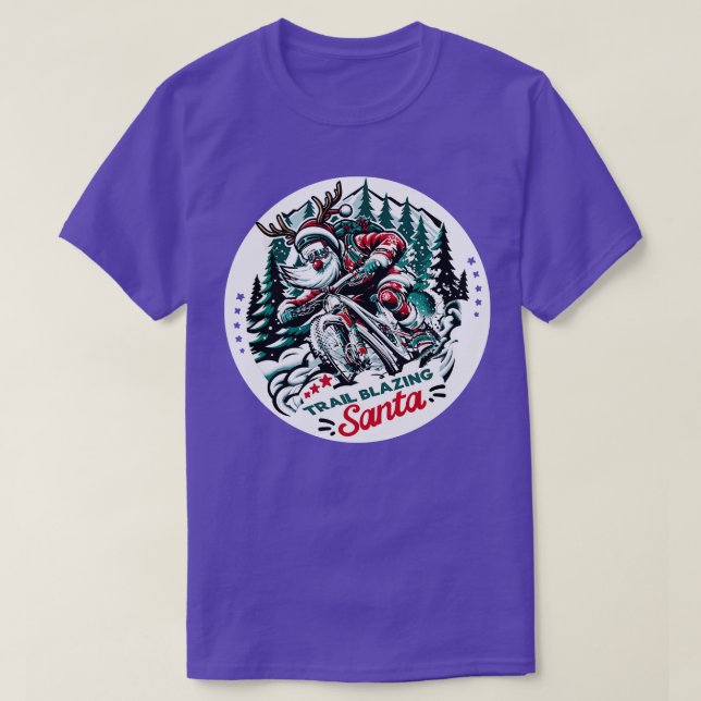 Mountain Santa Bike Äventyr T Shirt (Design framsida)
