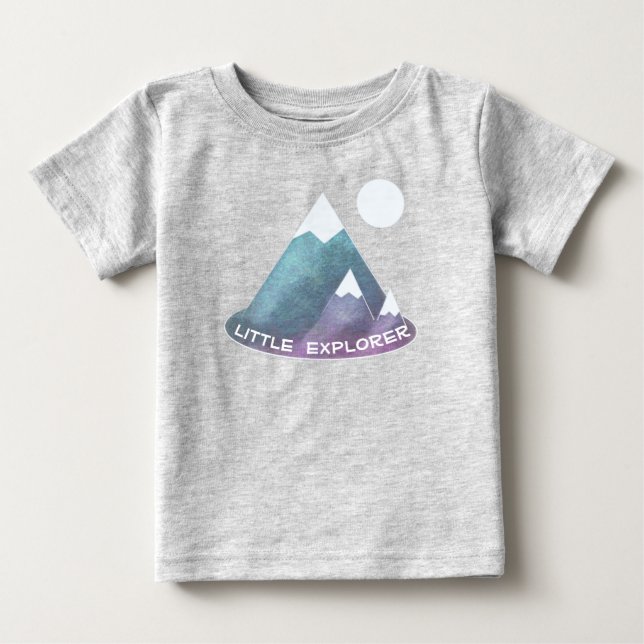 Mountain Scene Little Explorer T Shirt (Framsida)