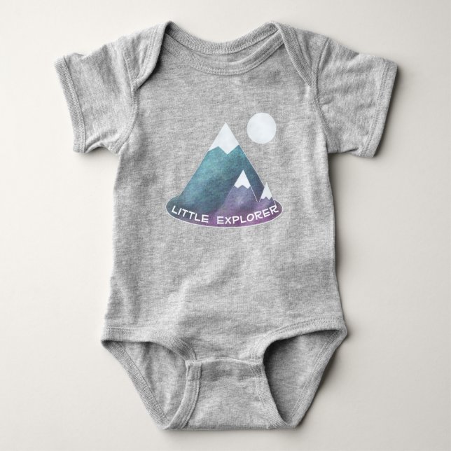 Mountain Scene Little Explorer T Shirt (Framsida)