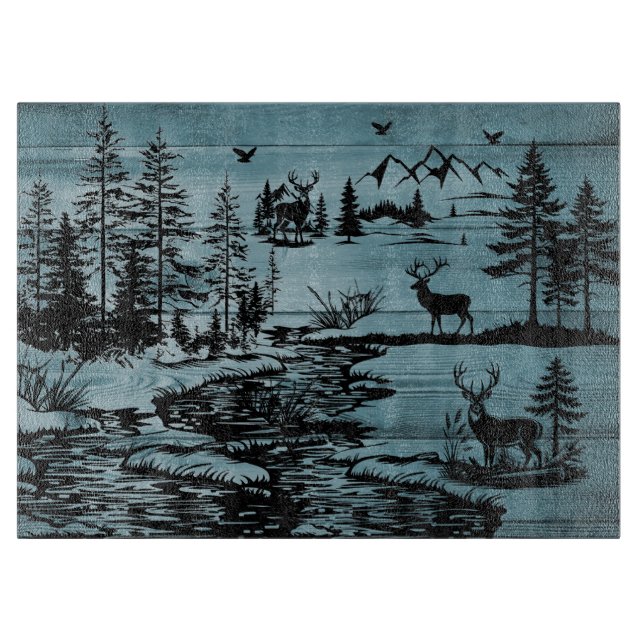 Mountain Serenity Forest and Deer Glass  (Framsidan)