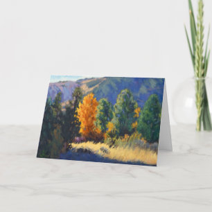 Mountain Serenity – Impressionistiskt Välkomstkort Tack Kort