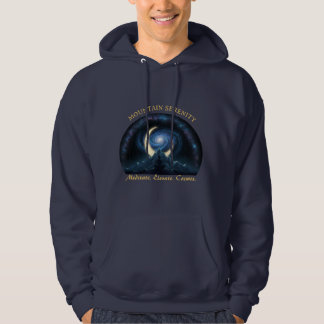 Mountain Serenity Kosmisk Meditation, Halvmåne Hoodie