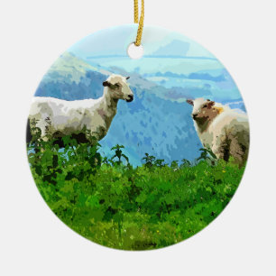 MOUNTAIN SHEEP JULGRANSPRYDNAD KERAMIK