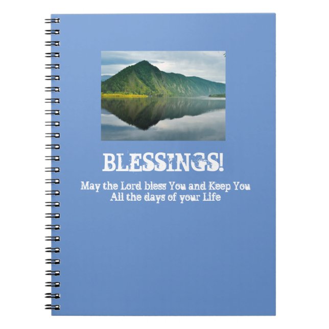Mountain Sjö Blessings Journal Anteckningsbok (Framsidan)