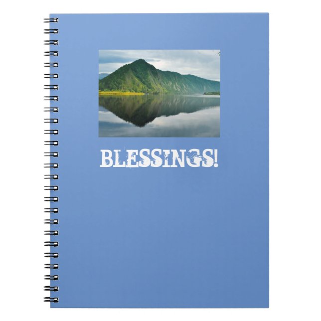 Mountain Sjö Blessings Journal Anteckningsbok (Framsidan)