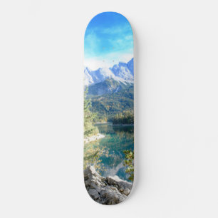 Mountain Sjö Bliss #3, kabin #decor #wall #art Mini Skateboard Bräda 18,5 Cm