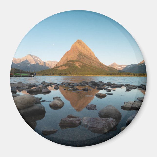 Mountain Sjö | Glacier nationalpark Magnet (Framsidan)