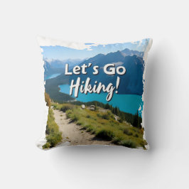 Mountain Sjö Låt oss Go Hiking Kudde