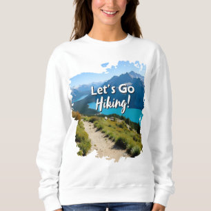 Mountain Sjö Låt oss Go Hiking T Shirt