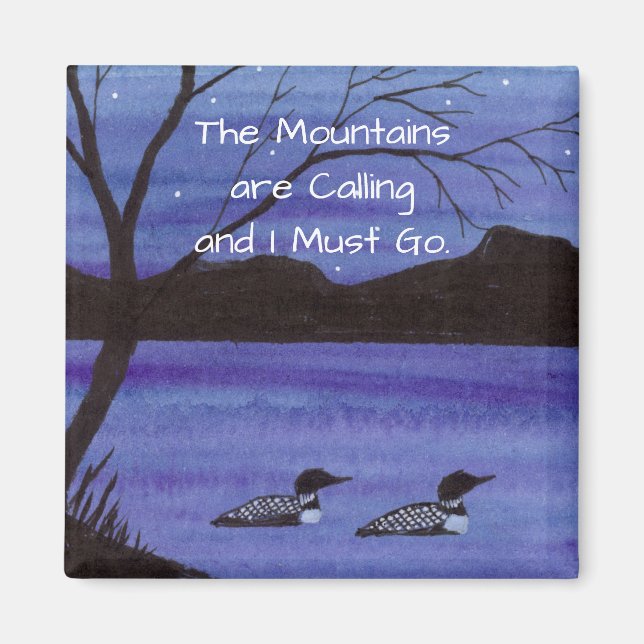 Mountain Sjö Magnet (Framsidan)