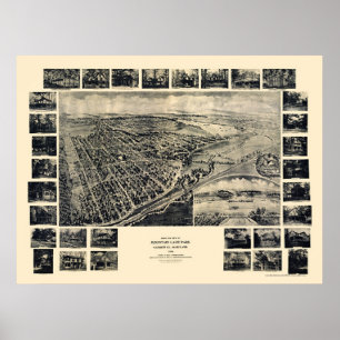 Mountain Sjö Park, MD Panoramic Karta - 1906 Poster