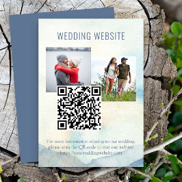 Mountain Sjö Photo and QR Code Bröllop webbplats Tilläggskort