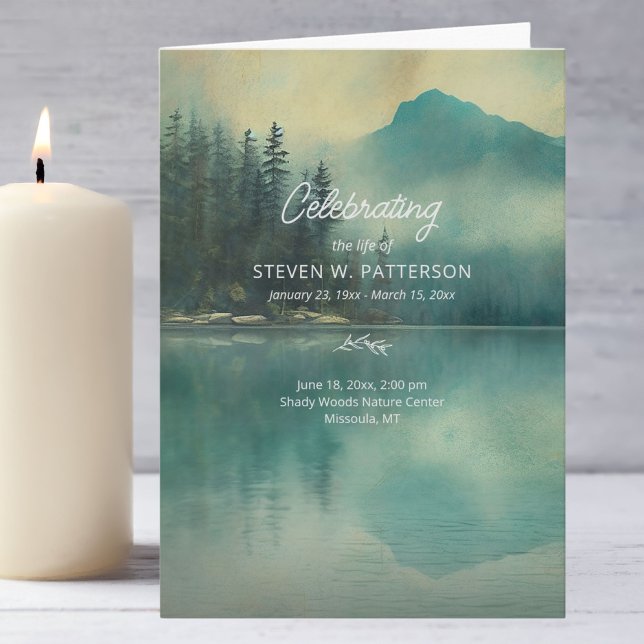 Mountain Sjö, Photo, Firande of Life Funeral Program (Skapare uppladdad)