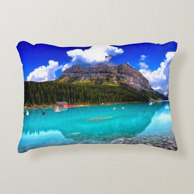 Mountain Sjö Prydnadskudde (Framsidan)